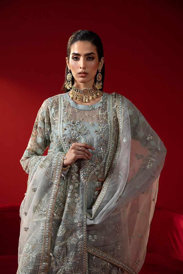 Picture of Ellena - 3-PC Unstitched Fancy Embroidered Organza Suit - Available at Raja Sahib