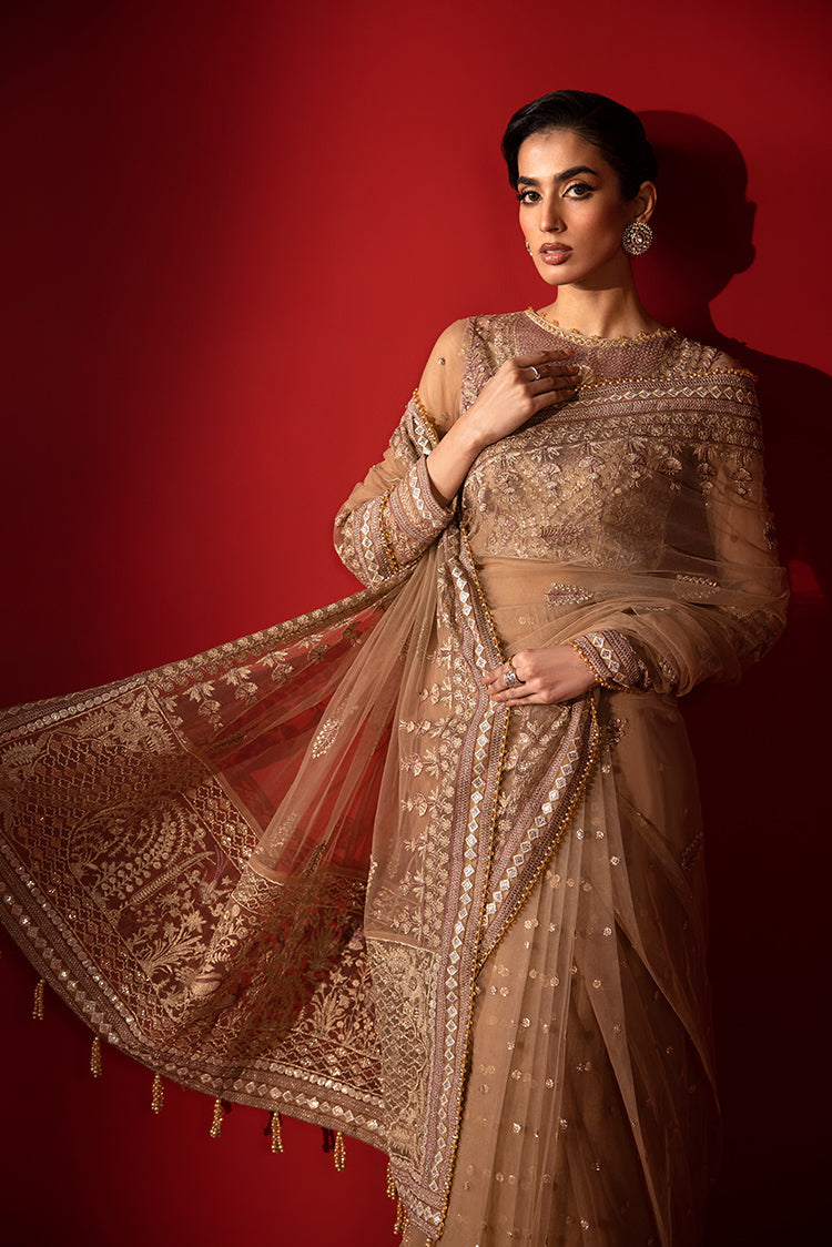 Picture of Ellena - 3-PC Unstitched Fancy Embroidered Organza Suit - Available at Raja Sahib