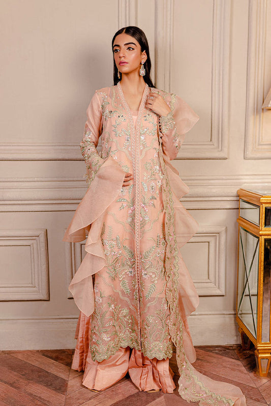 Picture of Fozia Khalid - Lumiries Festive Vol 3 - Juliet Peach - Available at Raja Sahib