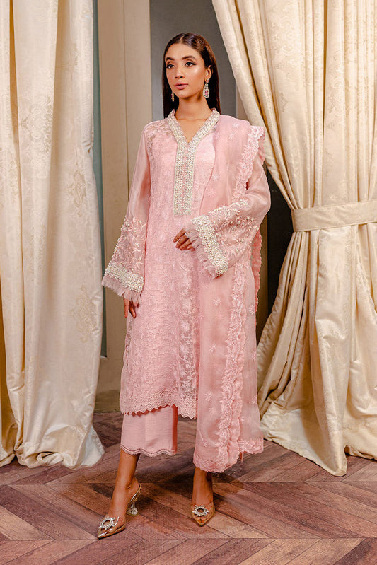 Picture of Fozia Khalid - Lumiries Festive Vol 3 - Crepe Rose - Available at Raja Sahib