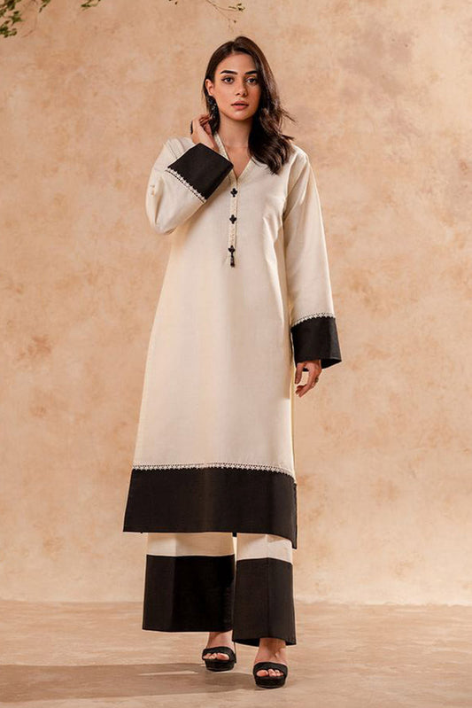 Picture of Fozia Khalid - FK Basics Collection - Monochrome Tunic - Available at Raja Sahib