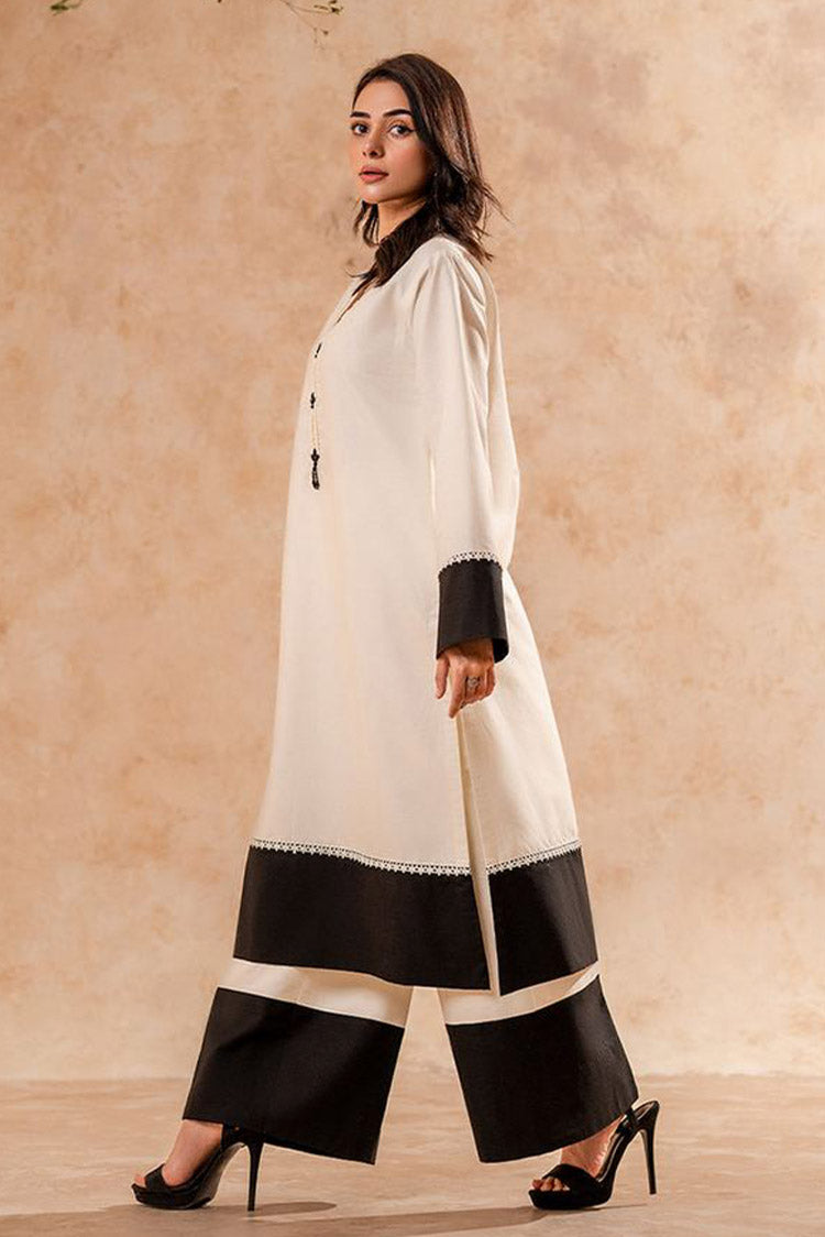 Picture of Fozia Khalid - FK Basics Collection - Monochrome Tunic - Available at Raja Sahib