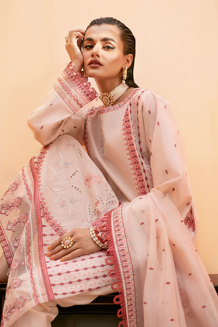 Picture of Fozia Khalid - Elayne Festive Collection - Blush Pink - Available at Raja Sahib