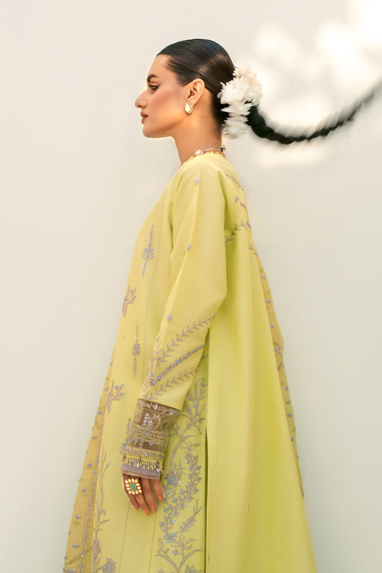 Picture of Fozia Khalid - Elayne Festive Collection - Luminary Green - Available at Raja Sahib