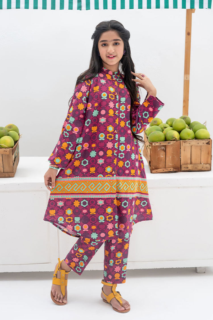 Picture of Senorita - GAC-02383 | Megenta & Multicolor | Casual 2 Piece Suit | Cotton Khaddar Printed - Available at Raja Sahib