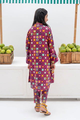 GAC-02383 | Megenta & Multicolor | Casual 2 Piece Suit | Cotton Khaddar Printed