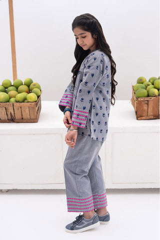 Picture of Senorita - GAC-02396 | Blue | Casual 2 Piece Suit | Denim  Fabric - Available at Raja Sahib