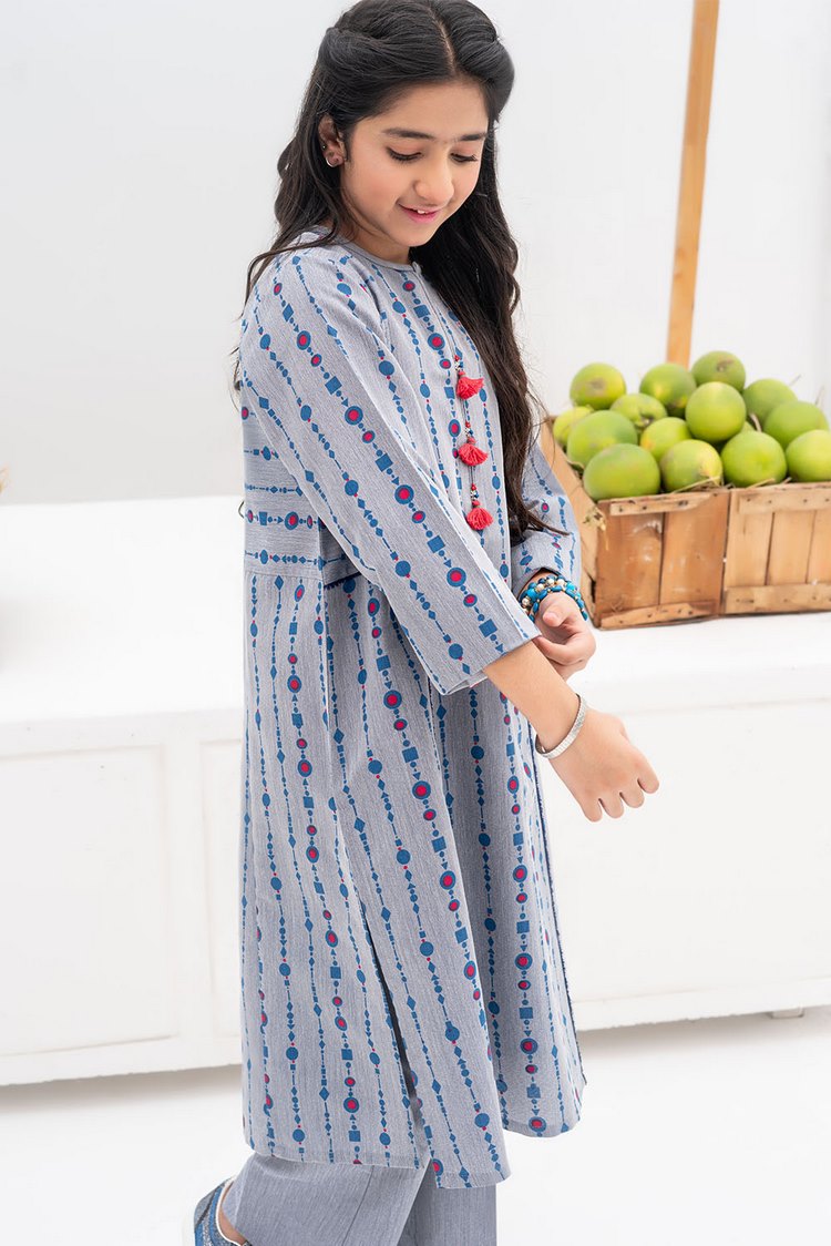 Picture of Senorita - GAC-02397 | Blue | Casual 2 Piece Suit | Denim Fabric - Available at Raja Sahib