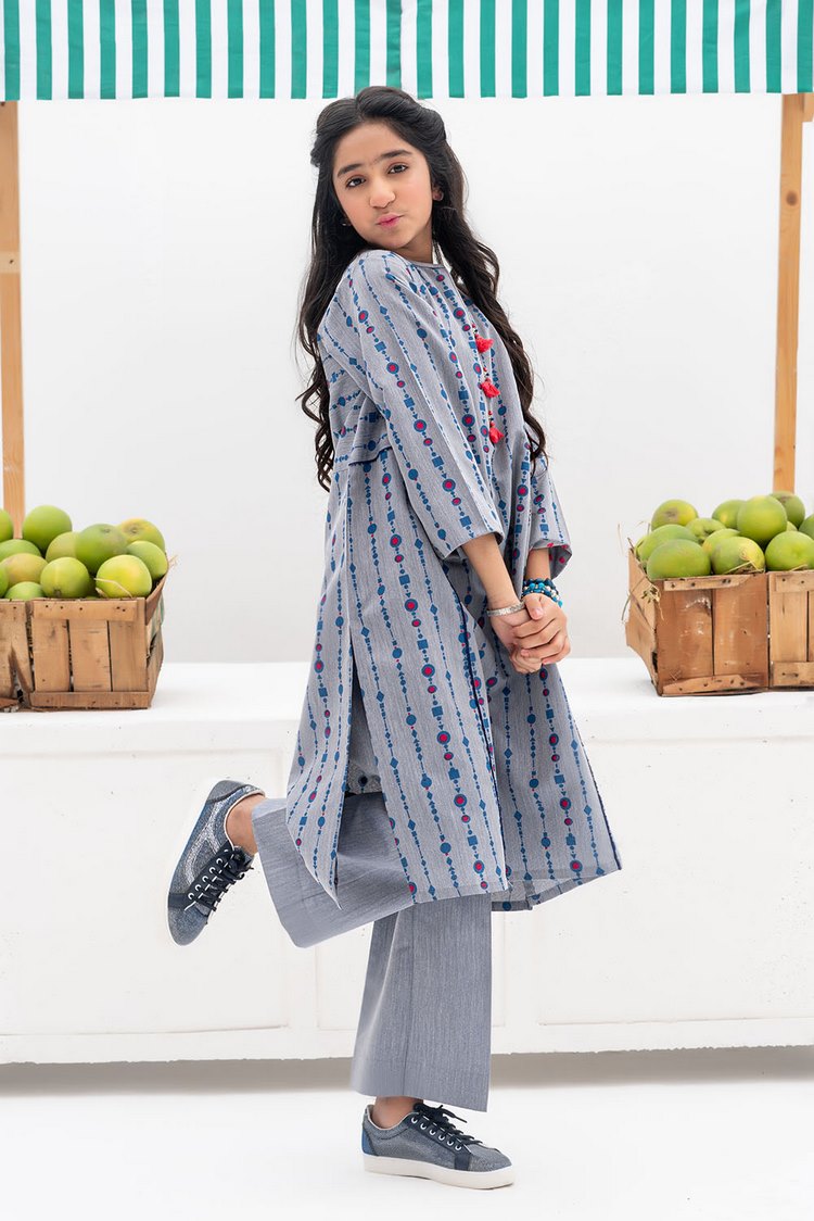 Picture of Senorita - GAC-02397 | Blue | Casual 2 Piece Suit | Denim Fabric - Available at Raja Sahib