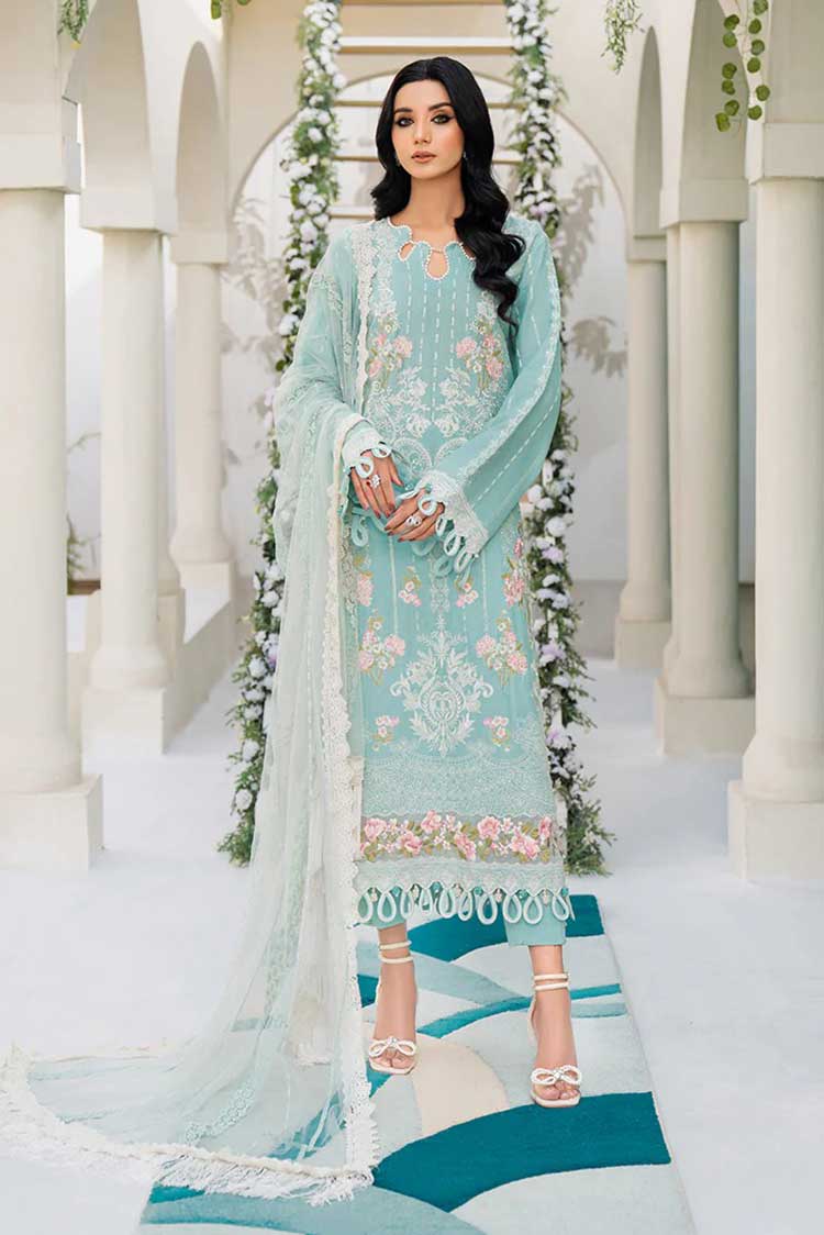 Picture of Hemstitch - Snow Drop Arzu Luxury Lawn Collection - Available at Raja Sahib