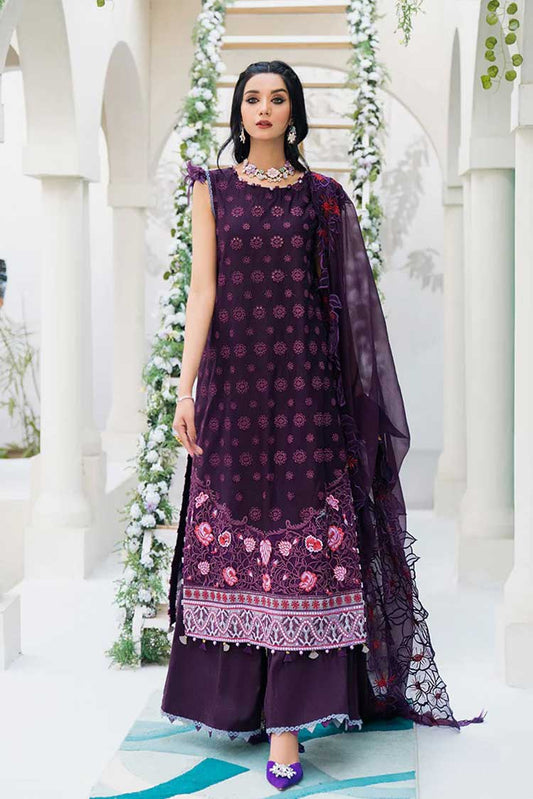 Picture of Hemstitch - Lavender Arzu Luxury Lawn Collection - Available at Raja Sahib