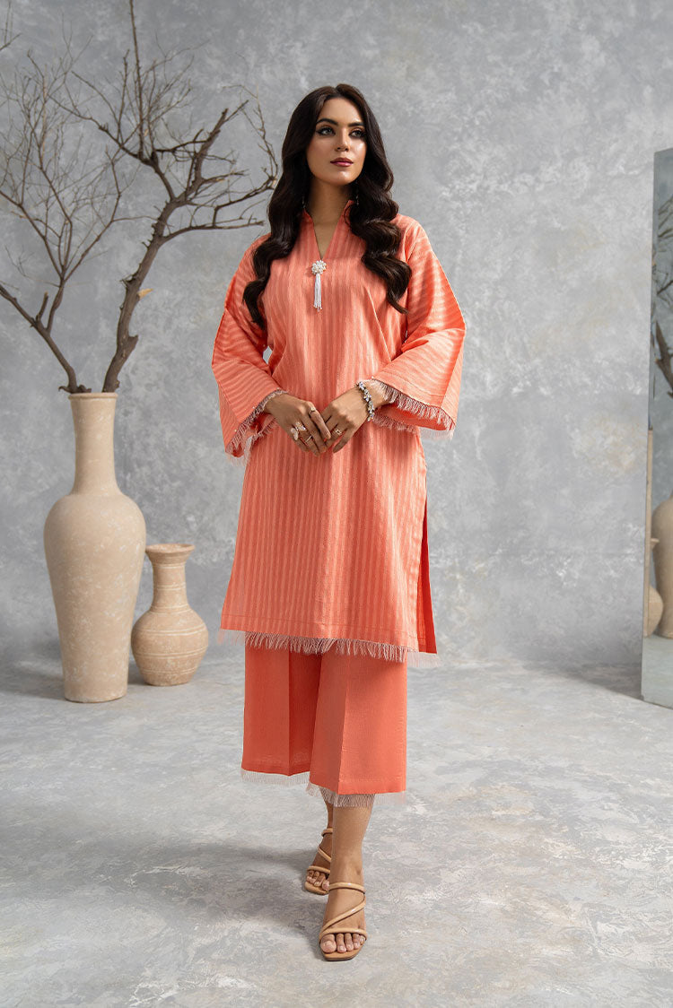 Picture of Hemstitch - Basic Pret Collection - Basic Peach - Available at Raja Sahib