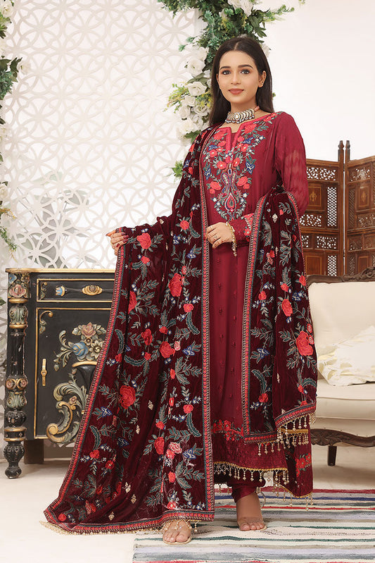 Picture of Hadiaeman - Embroidered Velvet Collection - HEVC 05 - Available at Raja Sahib