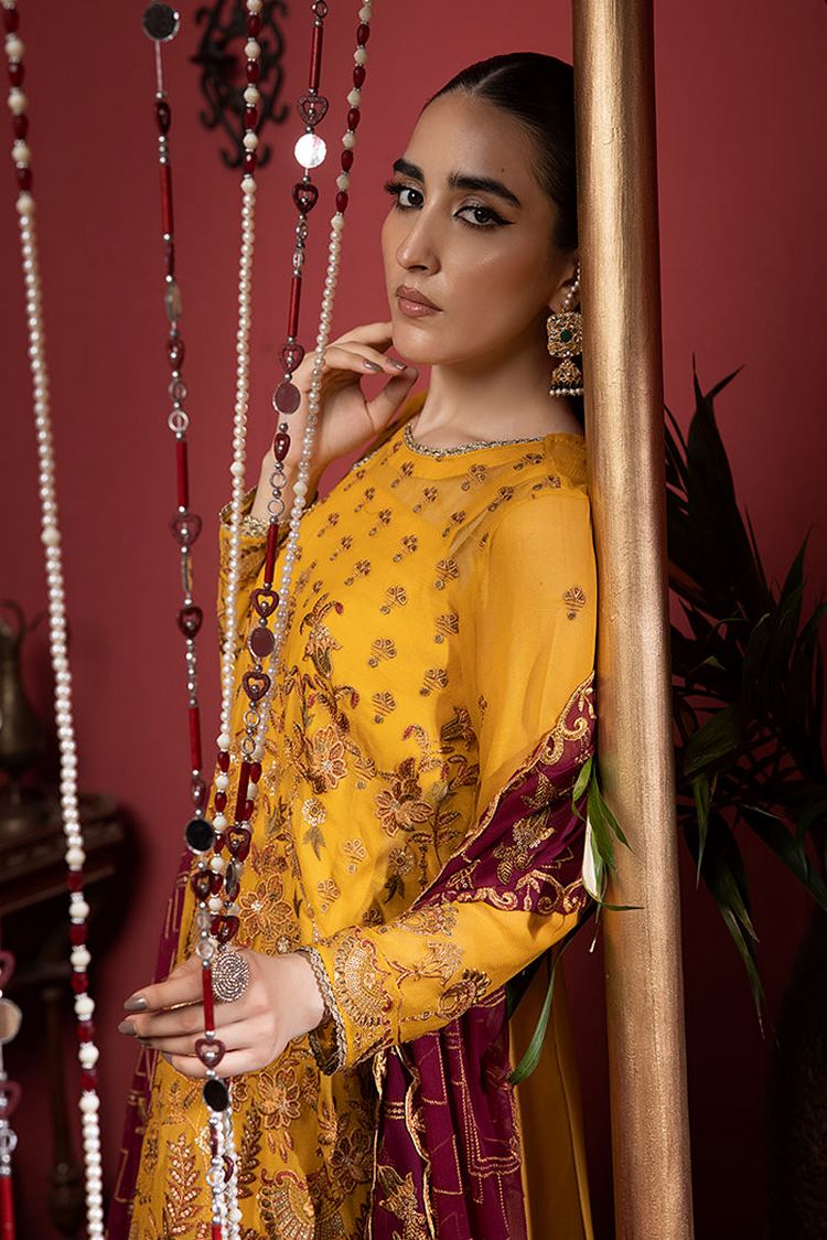 Picture of Humdum - Heer Embroidery Chiffon Collection-HR-02 - Available at Raja Sahib