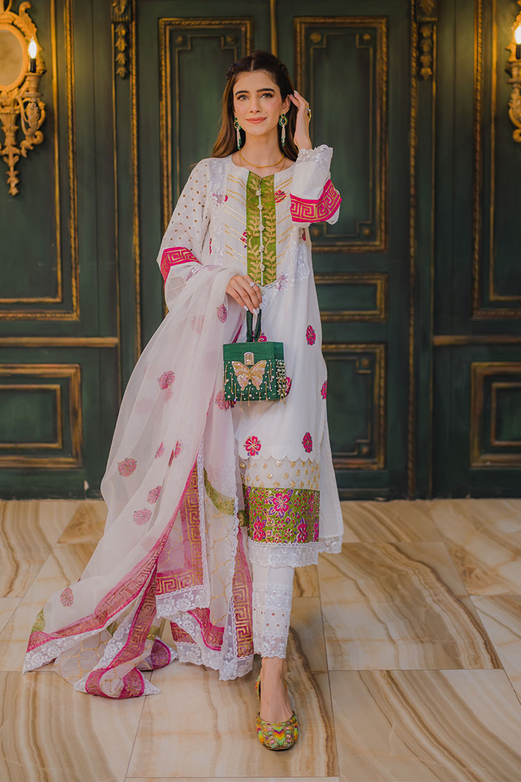 Picture of RJS Pret - Block Kari Exclusive Collection - Jasmine Lace - Available at Raja Sahib