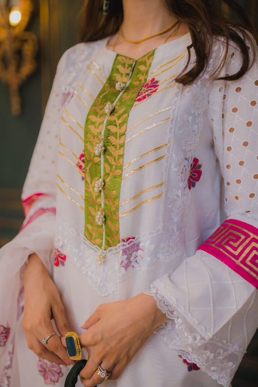 Picture of RJS Pret - Block Kari Exclusive Collection - Jasmine Lace - Available at Raja Sahib