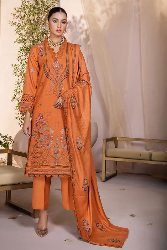 Picture of Humdum - Jahan-e-Sukhan Peach Embroidery Collection - JS-09 - Available at Raja Sahib