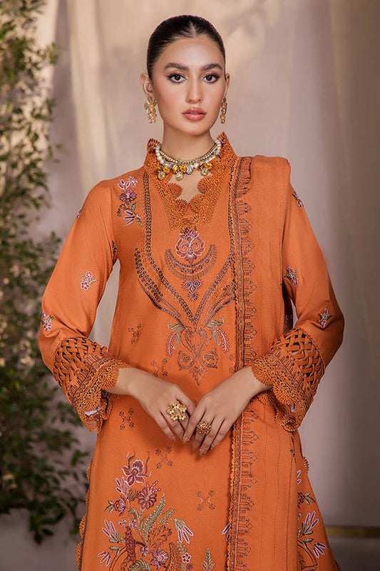 Picture of Humdum - Jahan-e-Sukhan Peach Embroidery Collection - JS-09 - Available at Raja Sahib