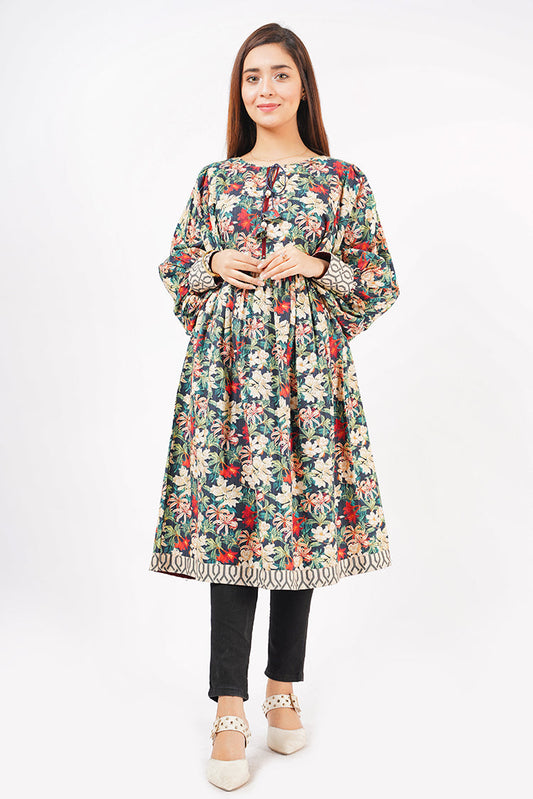 Picture of Ellena - Printed Khaddar Shirt - Available at Raja Sahib