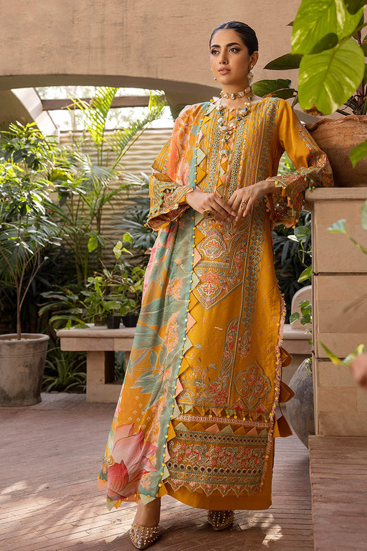 Picture of Ellena - 3-PC Unstitched Embroidered Lawn Suit - Available at Raja Sahib