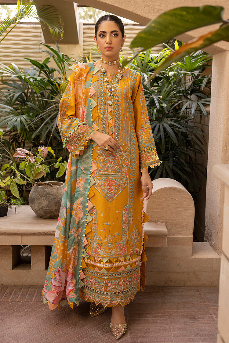 Picture of Ellena - 3-PC Unstitched Embroidered Lawn Suit - Available at Raja Sahib