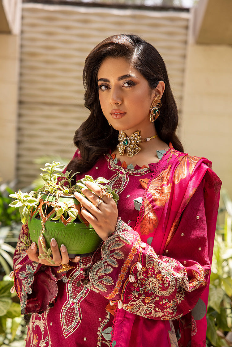 Picture of Ellena - 3-PC Unstitched Embroidered Lawn Suit - Available at Raja Sahib