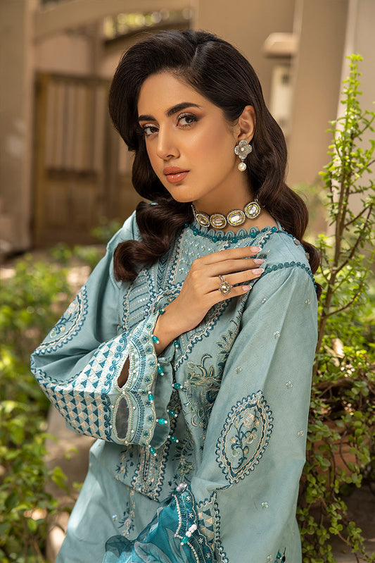 Picture of Ellena - 3-PC Unstitched Embroidered Lawn Suit - Available at Raja Sahib