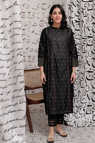 LAA-02281 | Black & Multicolor | Casual Kurta | Cotton Yarn dyed