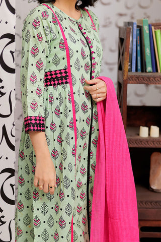 Senorita - LAB-02162 | Light Green & Multicolor | Casual 2 Piece Suit  | Cotton Lawn Print