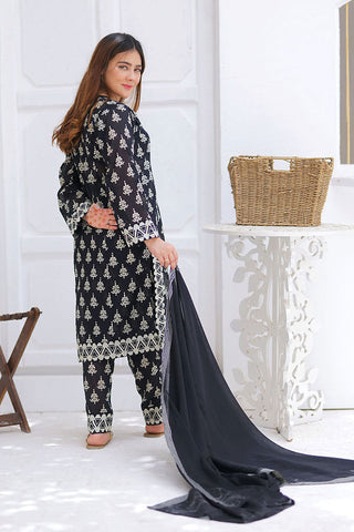 Senorita - LAD-02355 | Black & Multicolor | Casual 3 Piece Suit  | Cotton Lawn Printed