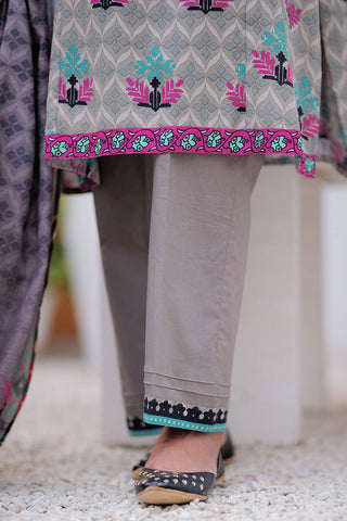 Picture of Senorita - LAD-02468 | Grey & Multicolor | Casual 3 Piece Suit  | Khaddar Printed - Available at Raja Sahib