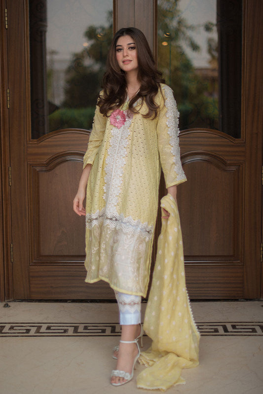 Picture of RJS Pret - Bahar Pret Collection - Lemon Dream - Available at Raja Sahib