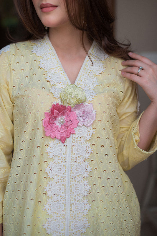 Picture of RJS Pret - Bahar Pret Collection - Lemon Dream - Available at Raja Sahib