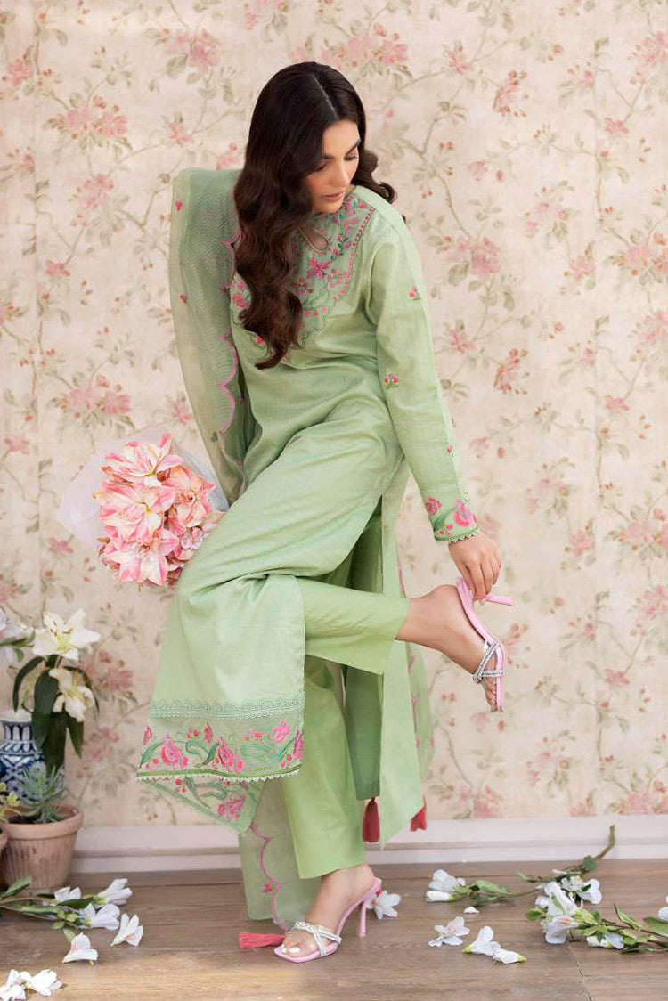 Picture of La Rosaa - Spring Summer RTW Collection - Green - 3Pc - Available at Raja Sahib