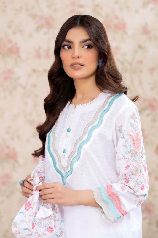 Picture of La Rosaa - Spring Summer RTW Collection - White - 2Pc - Available at Raja Sahib