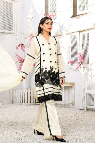 Picture of Maryam Malik - Noor Festive Collection - Monochrome - Available at Raja Sahib