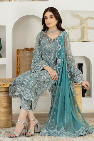 Adans Libas - Marguerite Embroidered Chiffon Collection - 5294