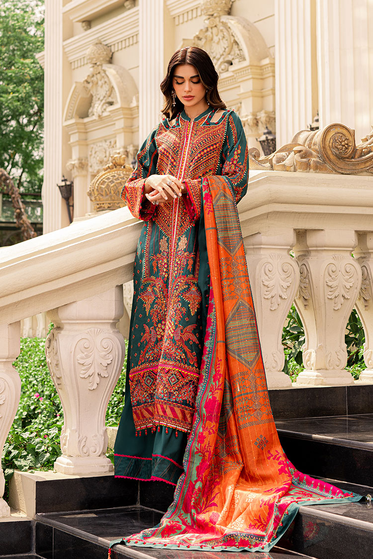 Picture of Ellena - 3-PC Unstitched Embroidered Lawn Suit - Available at Raja Sahib