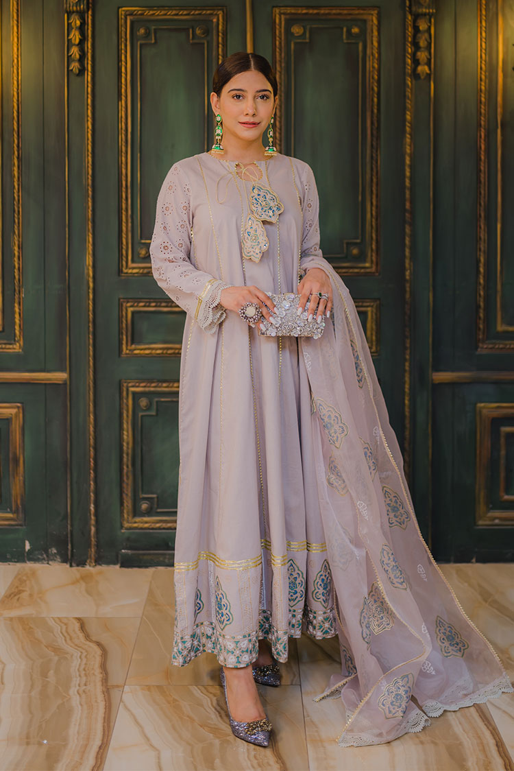 Picture of RJS Pret - Block Kari Exclusive Collection - Periwinkle - Available at Raja Sahib