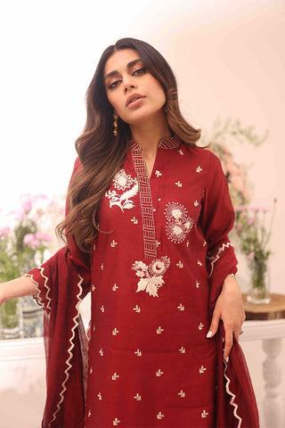 Picture of RJS Pret - Umeed Luxury Pret Collection - Red Dahlia - Available at Raja Sahib