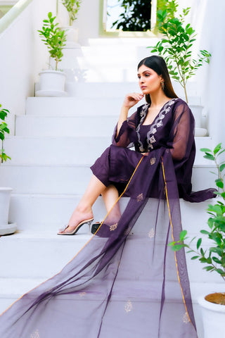 PSK Couture - Qaus e Qaza Festive Allure Collection - Royal Orchid