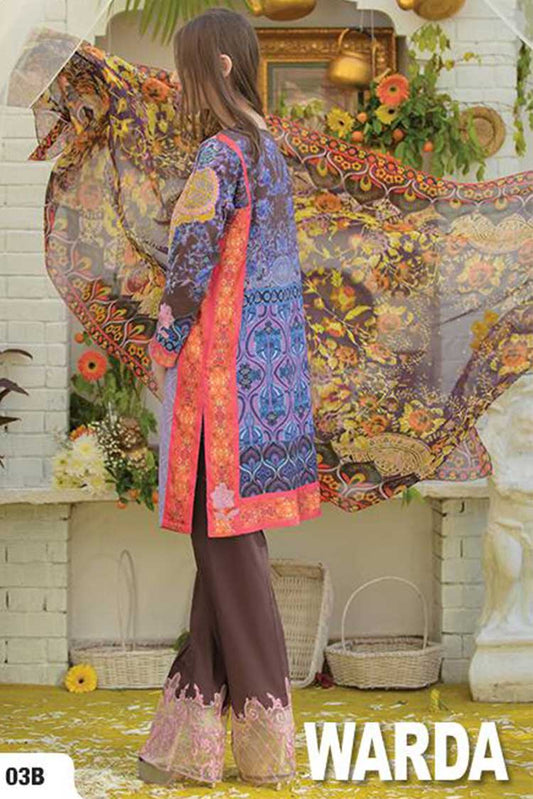 Picture of Warda - 3B Ali Zeeshan Collection - Available at Raja Sahib