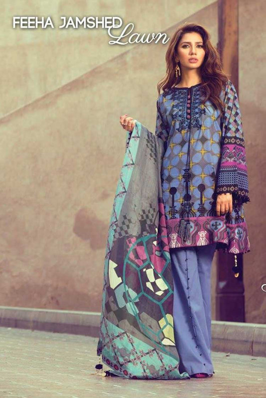 Picture of Feeha Jamshed - 8B Al Lana Lawn Collection - Available at Raja Sahib