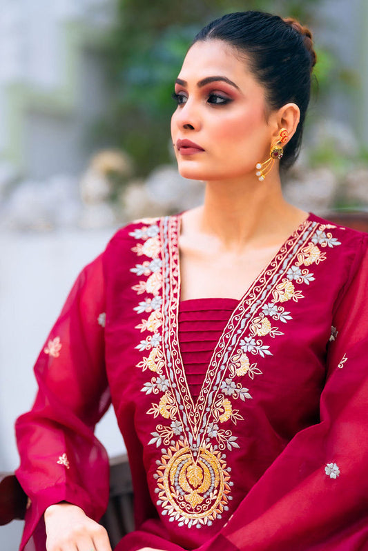 Picture of PSK Couture - Qaus e Qaza Festive Allure Collection - Scarlet - Available at Raja Sahib