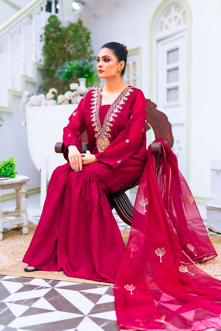 Picture of PSK Couture - Qaus e Qaza Festive Allure Collection - Scarlet - Available at Raja Sahib