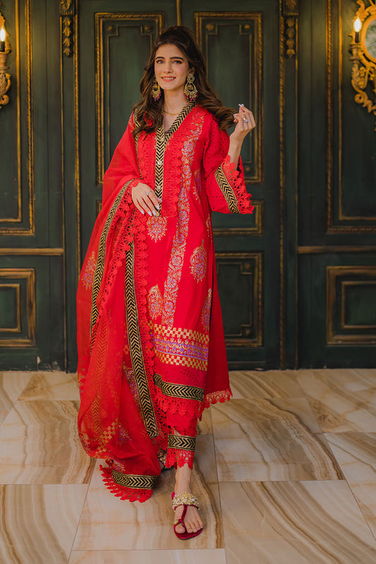 Picture of RJS Pret - Block Kari Exclusive Collection - Scarlet - Available at Raja Sahib