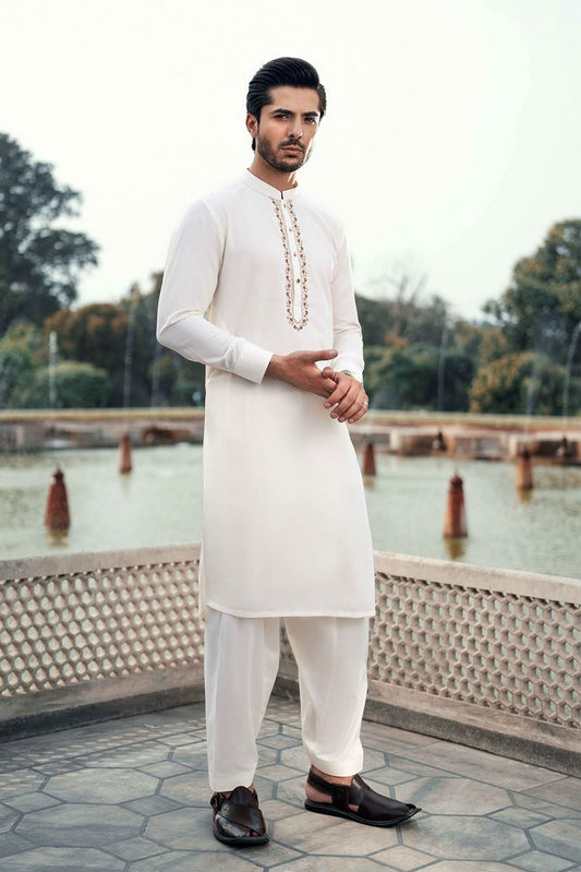 Picture of Dynasty - Embroidered Wash & Wear Shalwar Kameez - Available at Raja Sahib