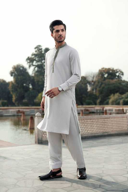 Picture of Dynasty - Embroidered Wash & Wear Shalwar Kameez - Available at Raja Sahib