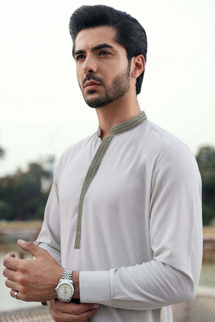 Picture of Dynasty - Embroidered Wash & Wear Shalwar Kameez - Available at Raja Sahib