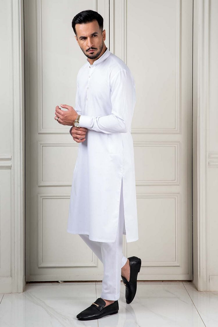 Picture of Dynasty - Fine Cotton Kurta Trouser - Available at Raja Sahib